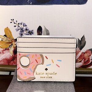 Kate spade NWT limited edition coffee break slim card holder